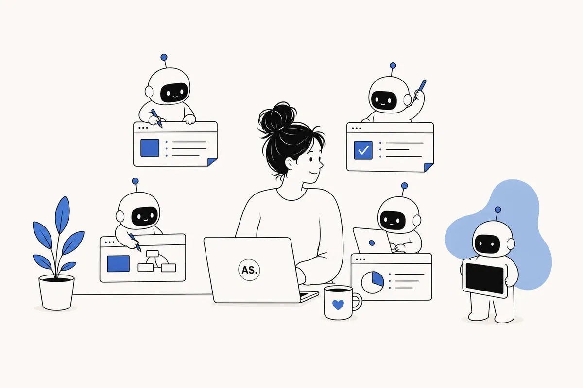 Несколько небольших ботов работают каждый над своим окном, один стоит с погашенным экраном